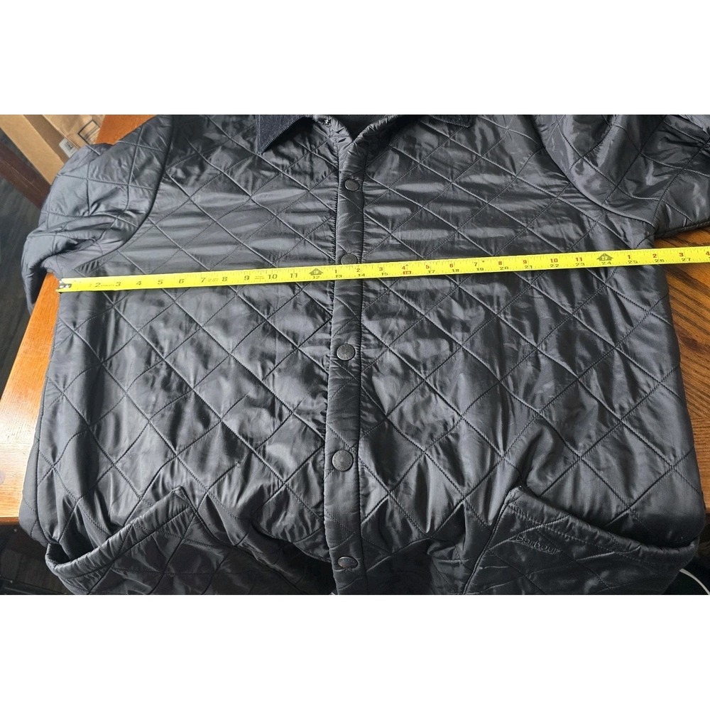 Barbour Black Quilted Liddesdale Jacket Size XL Chore Work Coat Heritage Barn - Picture 16 of 16